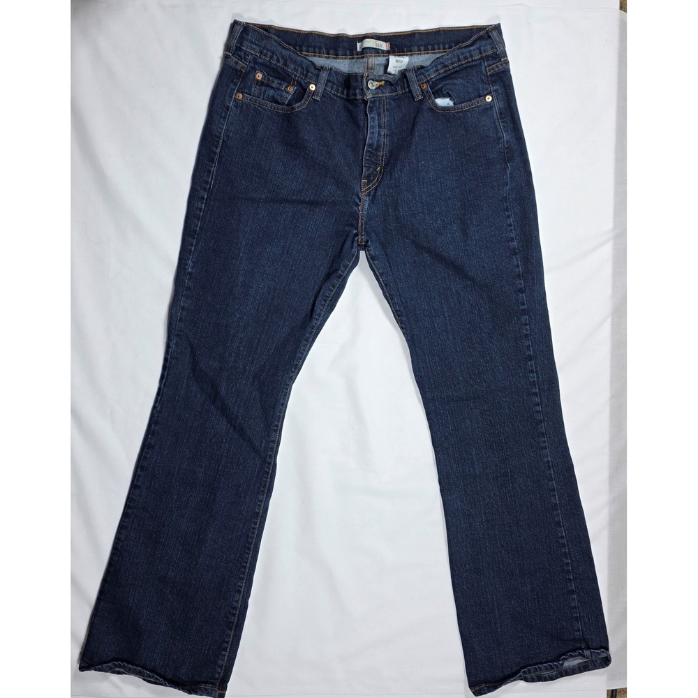 Levis 515 Bootcut Jeans Dark Wash Denim Stretch Size 16M